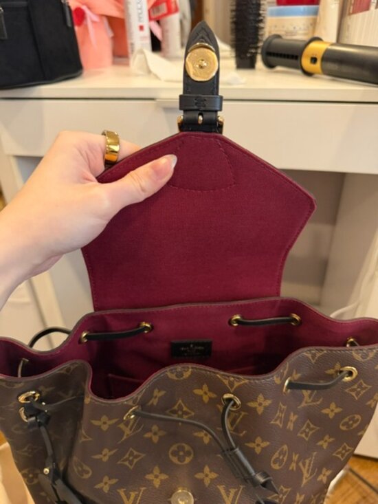 Louis Vuitton Monogram Leather Montsouris PM Backpack Noir main image 12